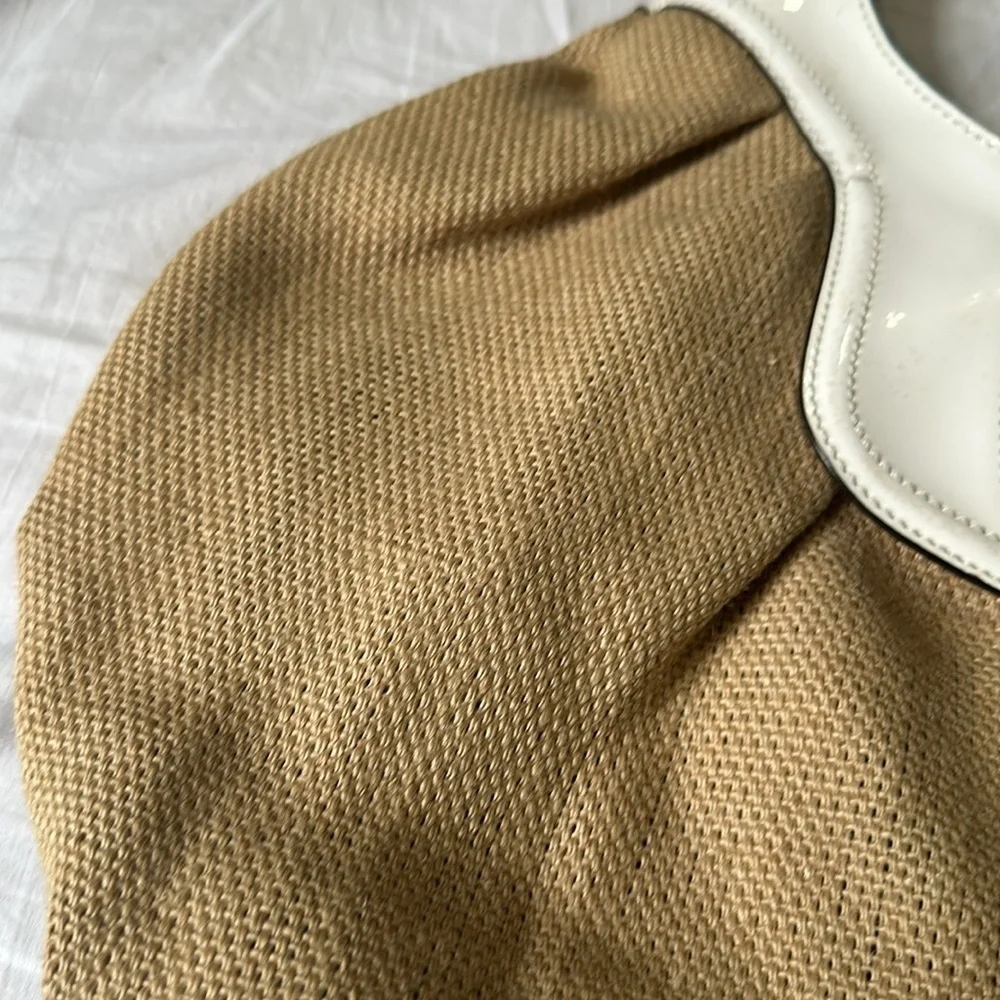 BCBG girls Hobo Bag Tan with Patent Leather Strap
